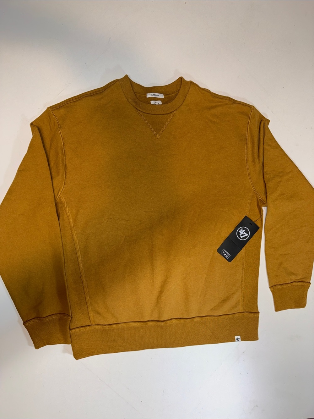 Men's Crewneck Sweatshirt in Mustard Brown - Casual Everyday Layer
